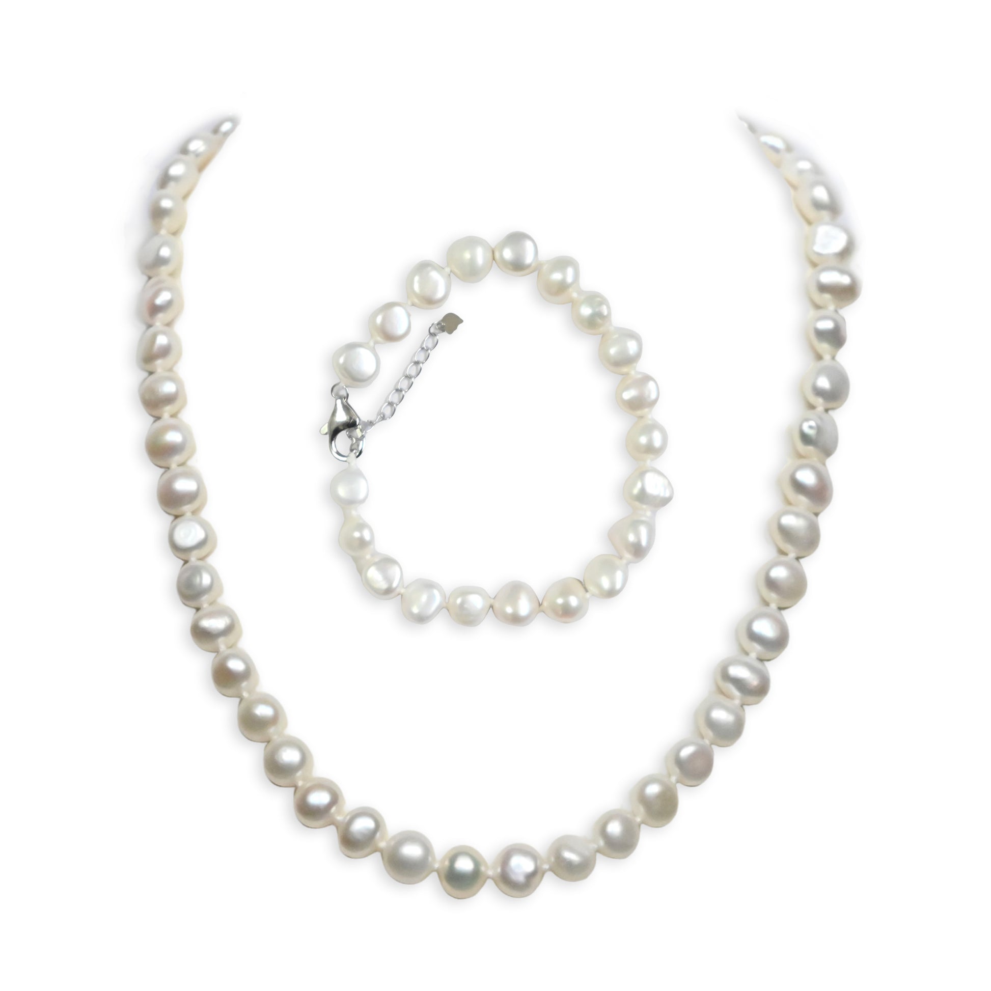 Freshwater Pearl Necklace Bracelet set