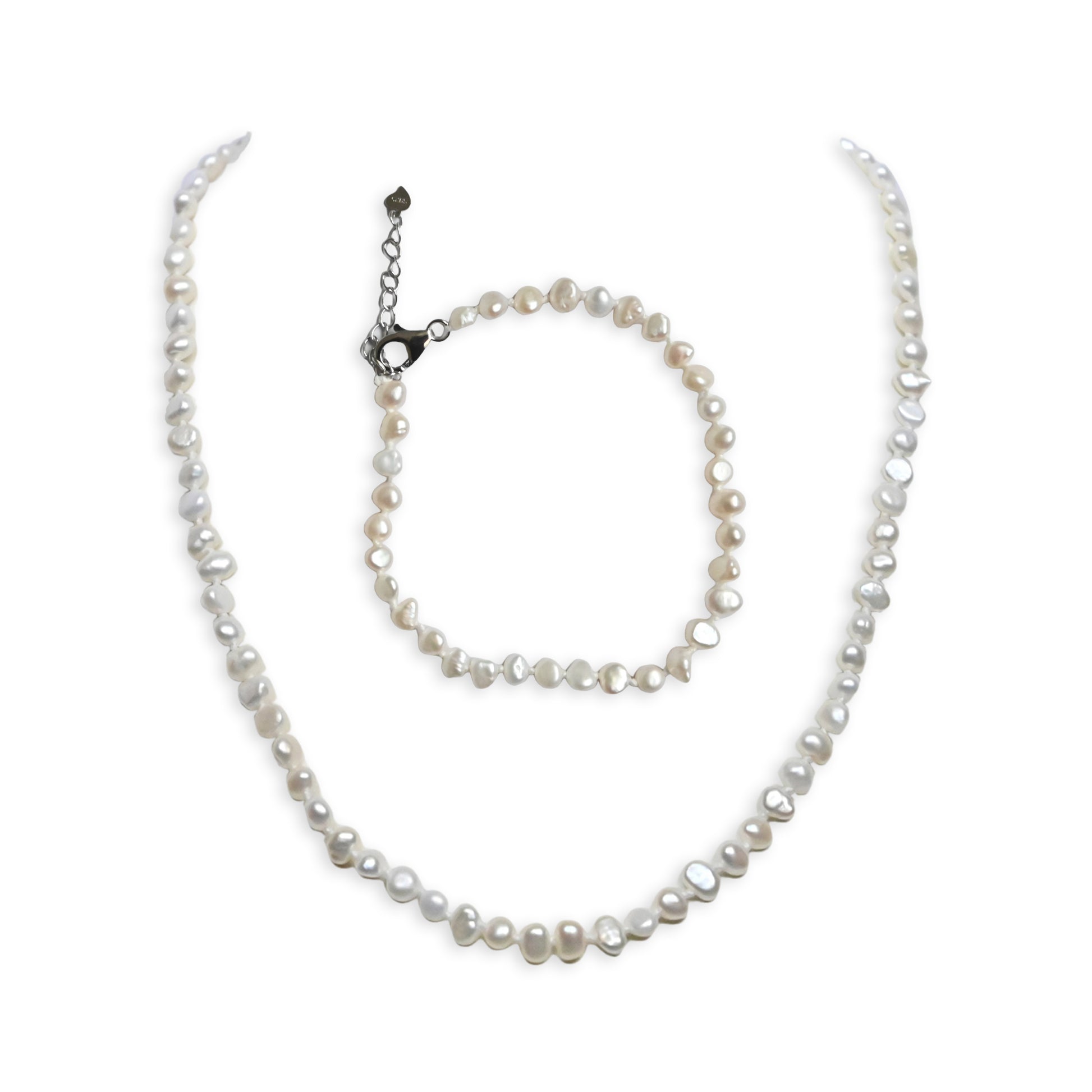 Freshwater Pearl Necklace Bracelet set