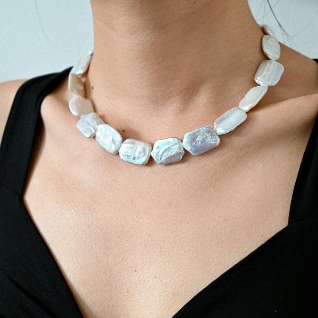 Flat Freshwater Pearl Necklace