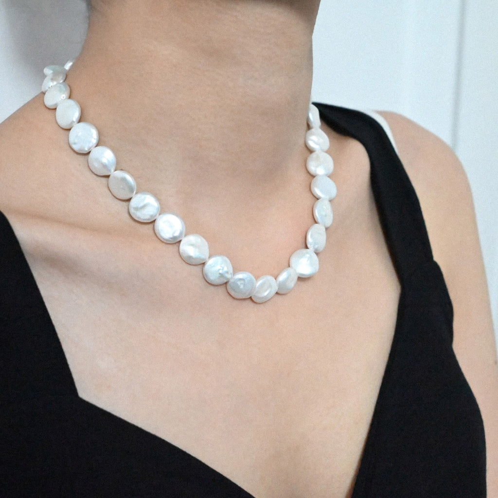 Coin Freshwater Pearl Necklace
