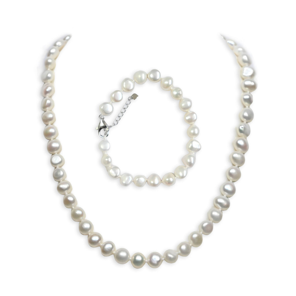 Freshwater Pearl Necklace Bracelet set