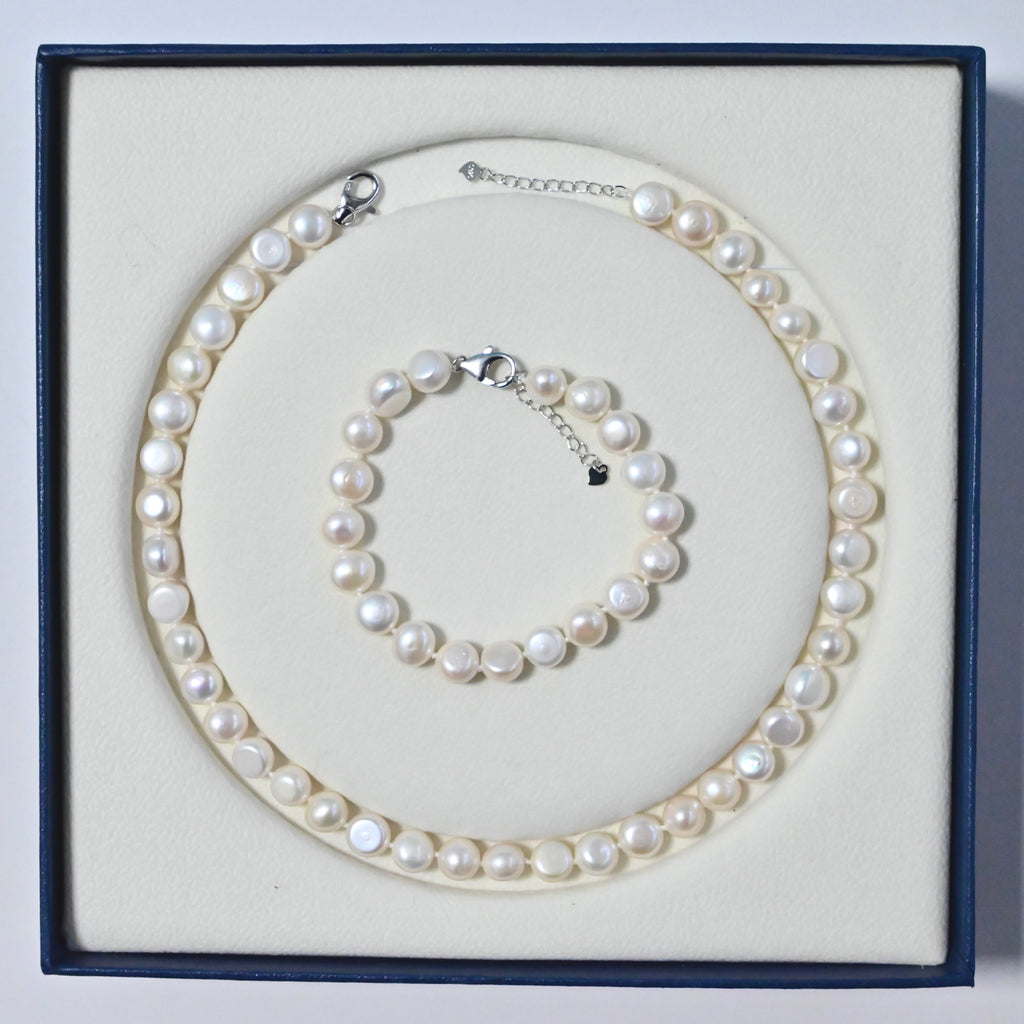Freshwater Pearl Necklace Bracelet set