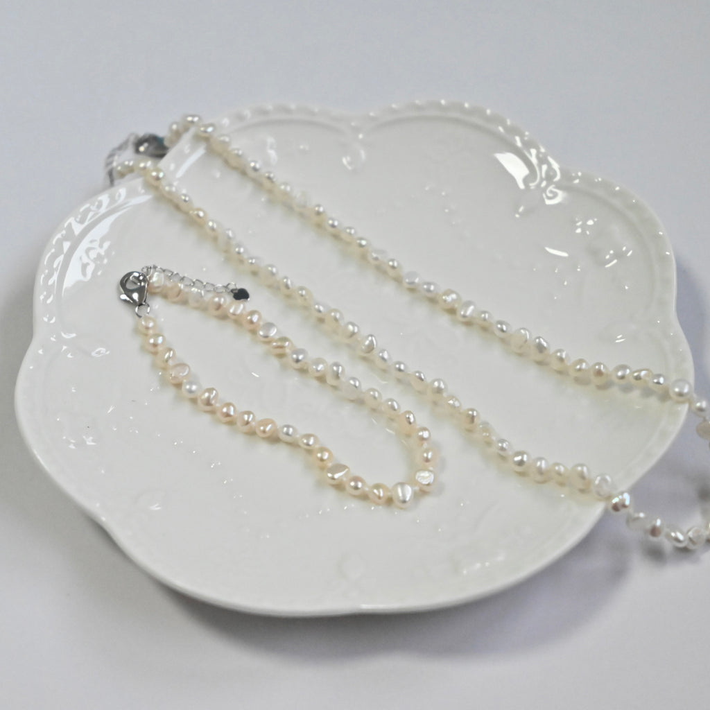 Freshwater Pearl Necklace Bracelet set