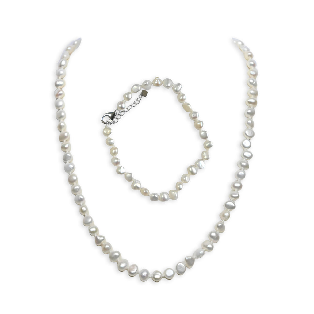 Freshwater Pearl Necklace Bracelet set