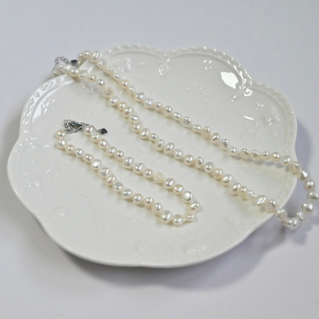Freshwater Pearl Necklace Bracelet set