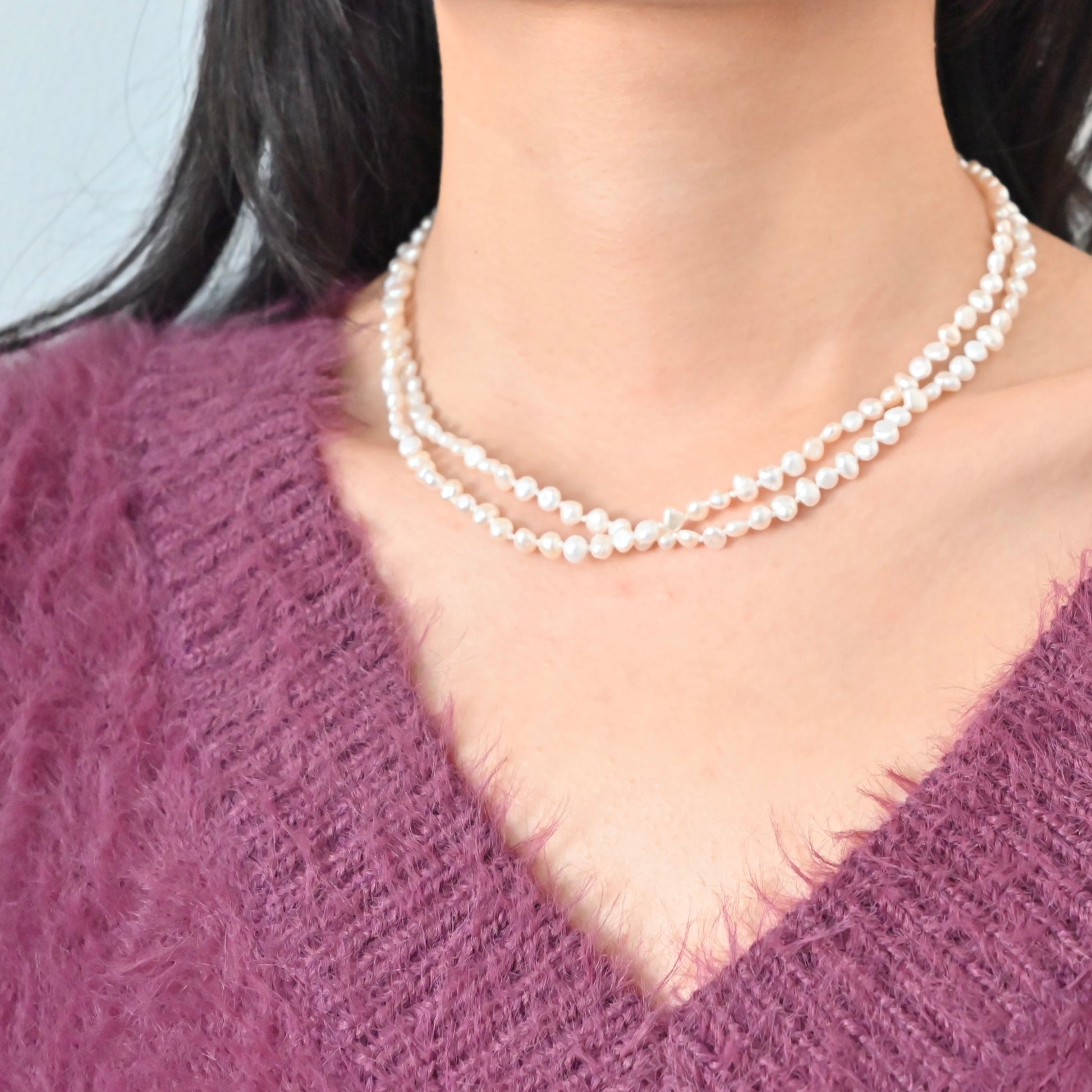 Freshwater Pearl Necklace - Double Strands