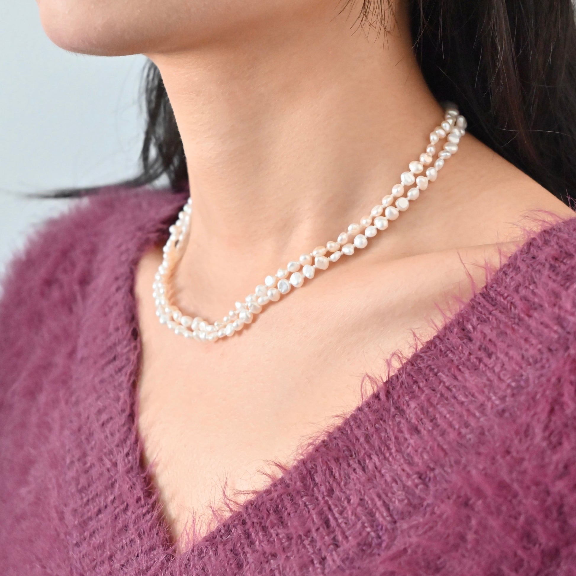 Freshwater Pearl Necklace - Double Strands