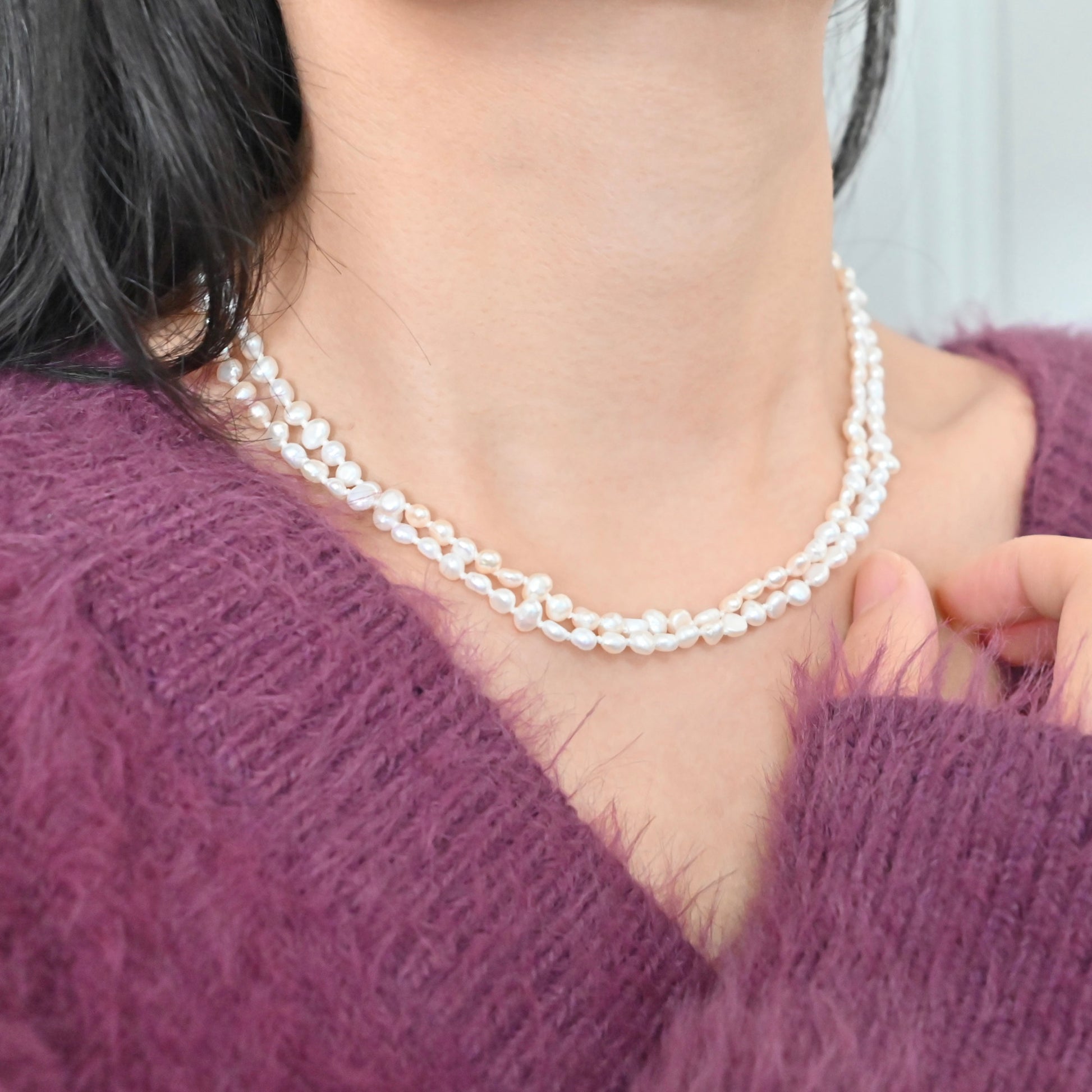 Freshwater Pearl Necklace - Double Strands