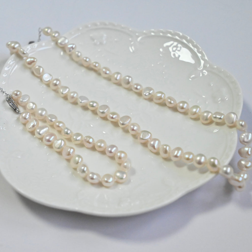 Freshwater Pearl Necklace Bracelet set