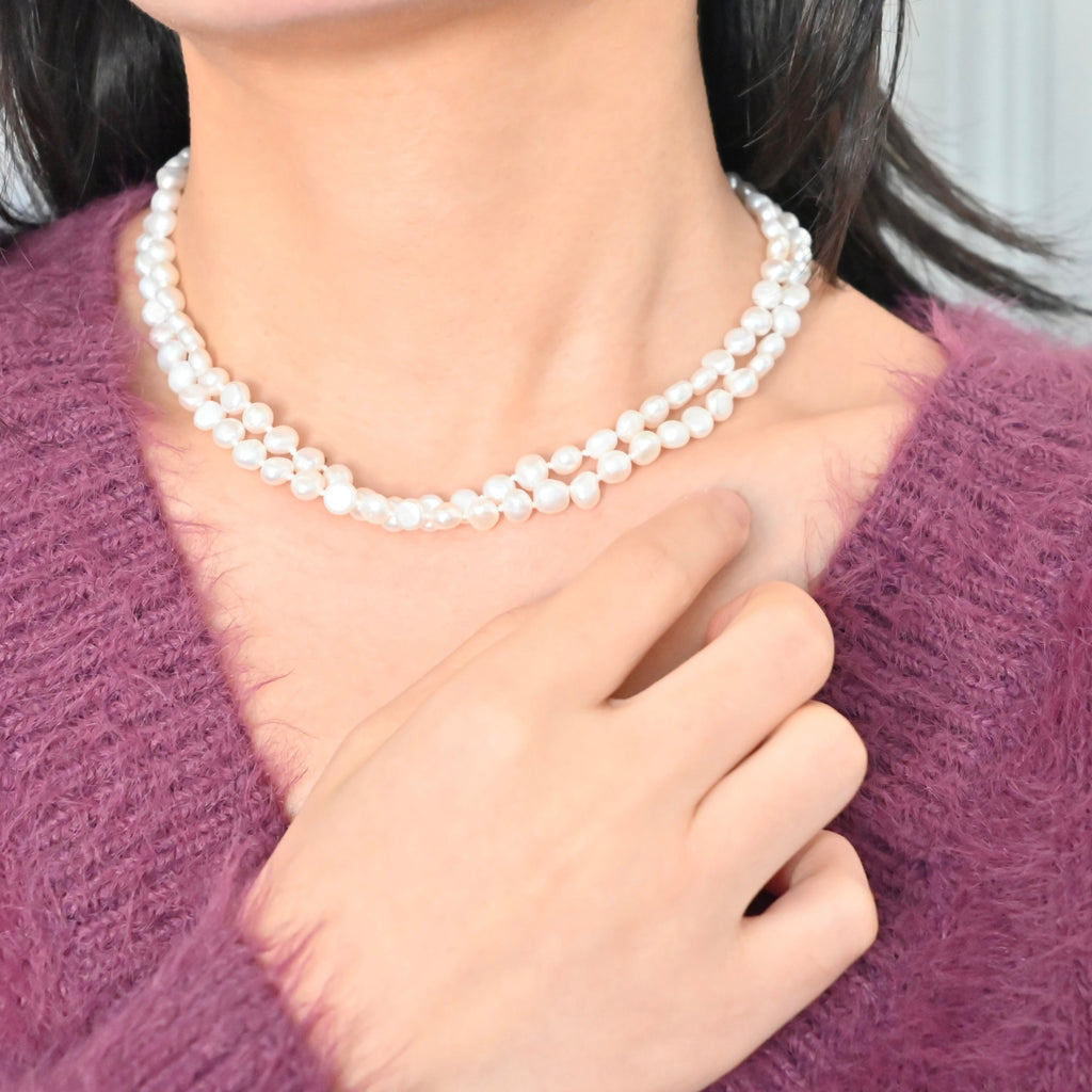 Freshwater Pearl Necklace - Double Strands