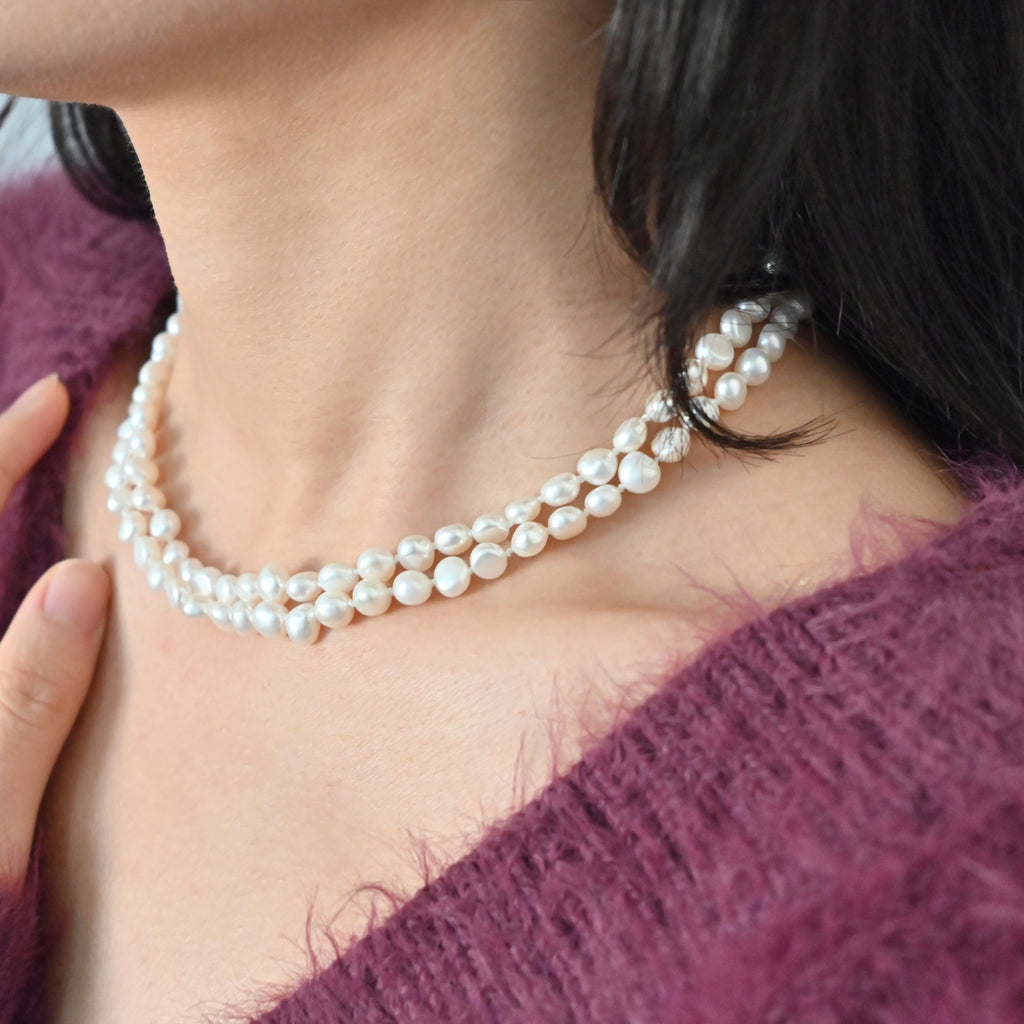 Freshwater Pearl Necklace - Double Strands