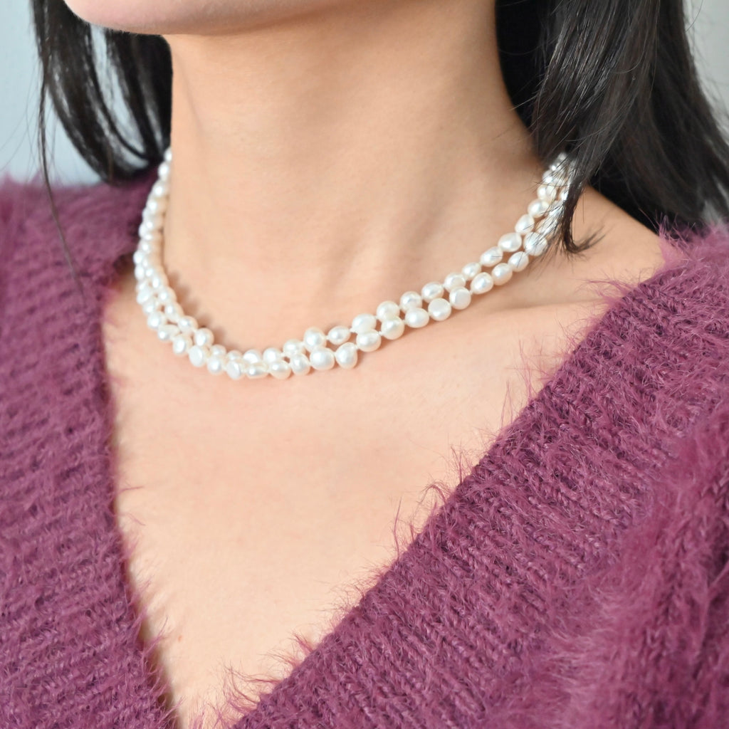 Freshwater Pearl Necklace - Double Strands