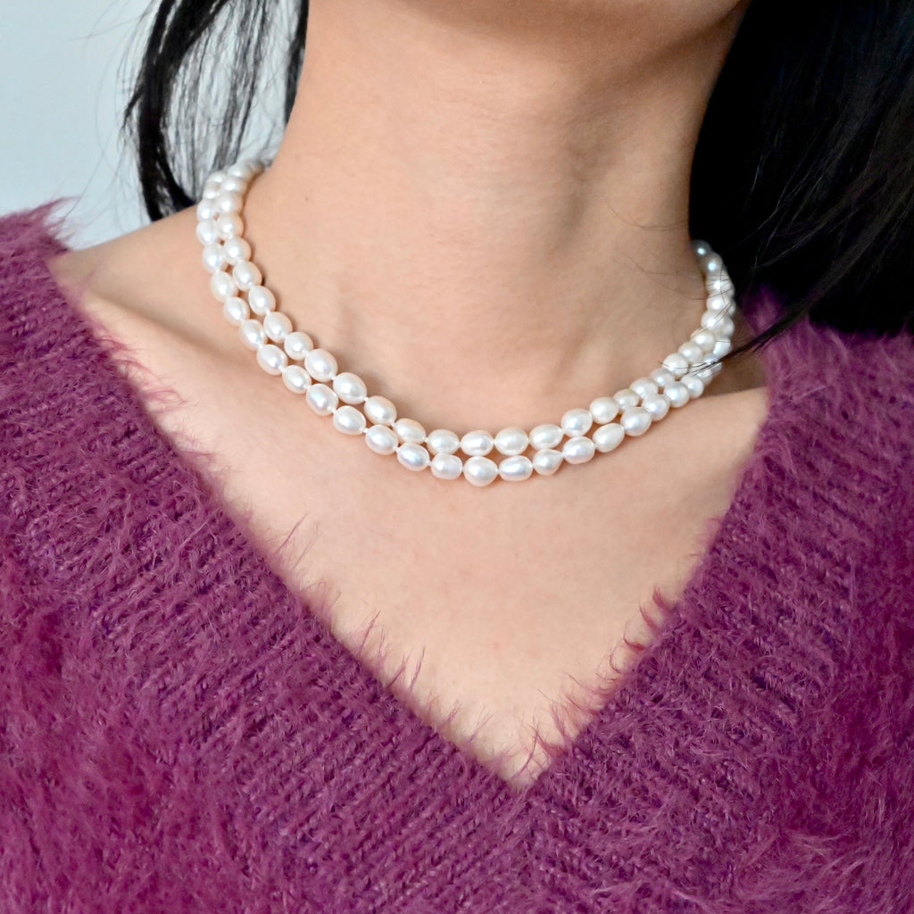 Freshwater Pearl Necklace - Double Strands
