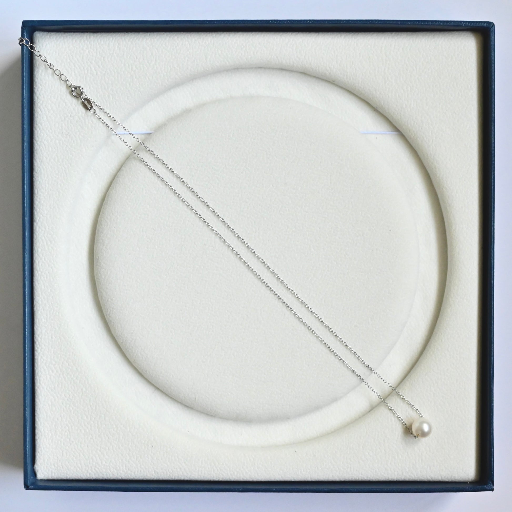 Floating Pearl Necklace - S925 Silver Chain