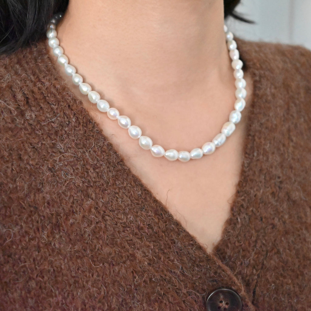 White Pearl Choker Necklace