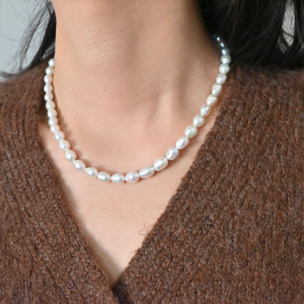 White Pearl Choker Necklace