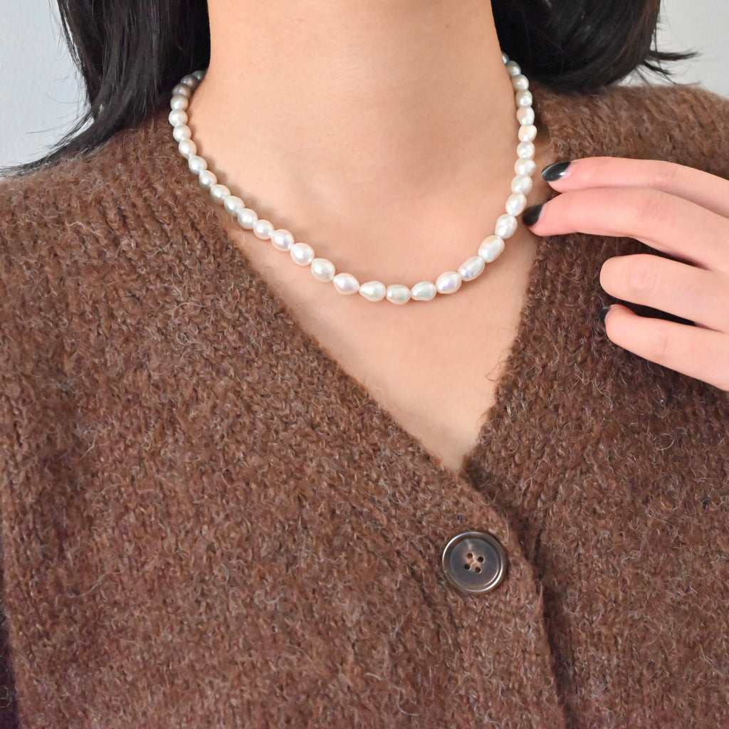 White Pearl Choker Necklace