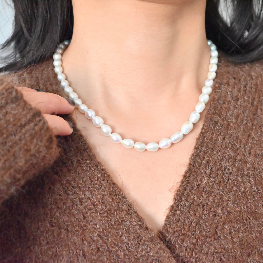 White Pearl Choker Necklace