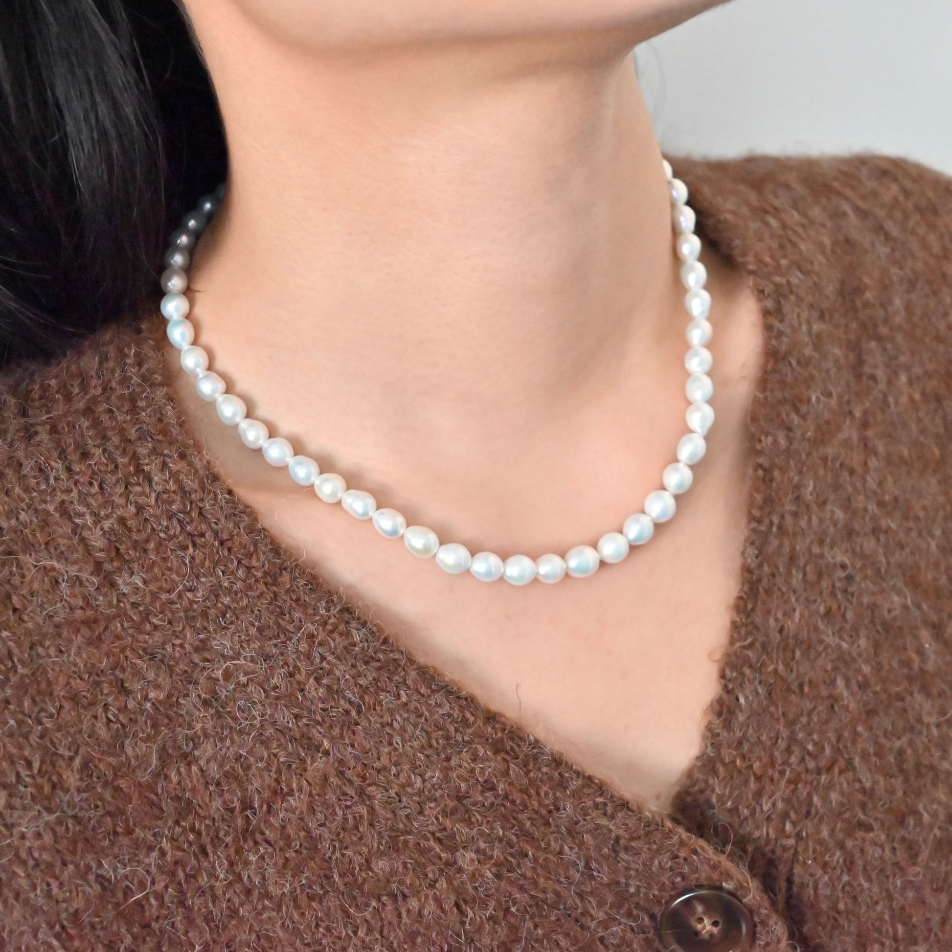 White Pearl Choker Necklace