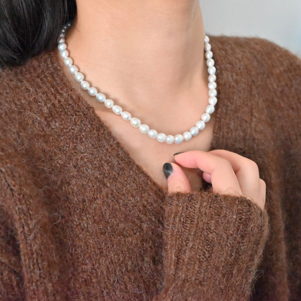 White Pearl Choker Necklace