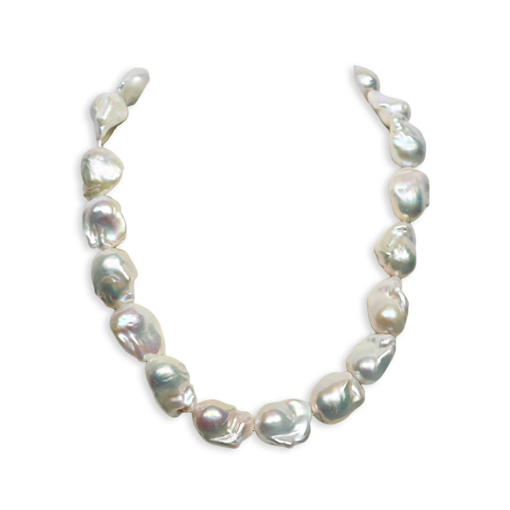 White Baroque Pearl Necklace