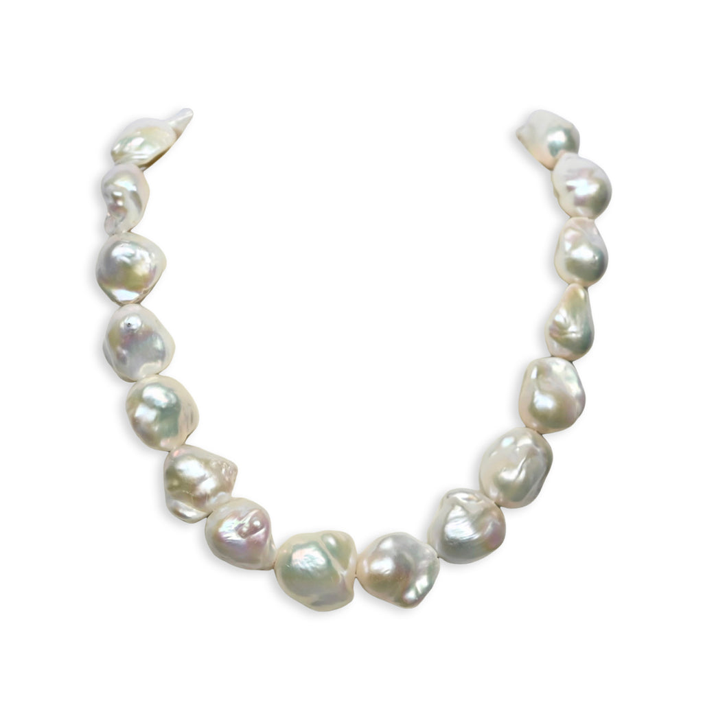 White Baroque Pearl Necklace