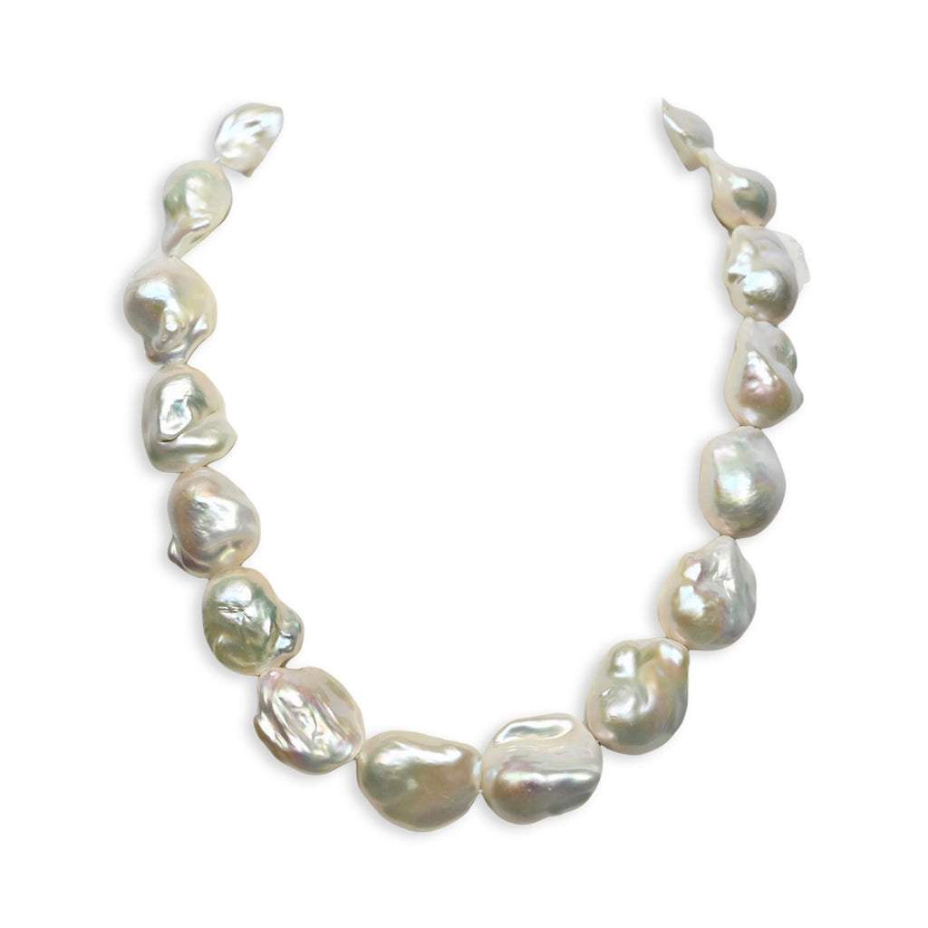 White Baroque Pearl Necklace