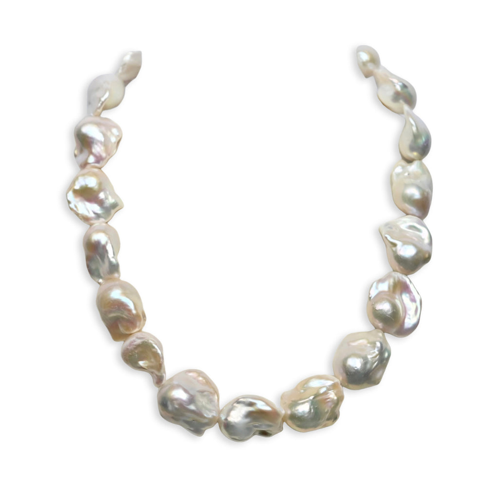 White Baroque Pearl Necklace