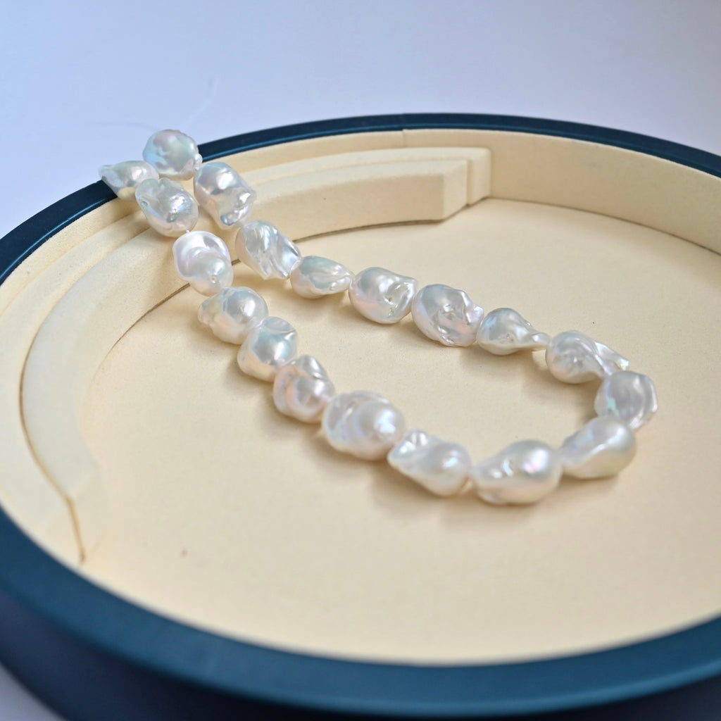 White Baroque Pearl Necklace