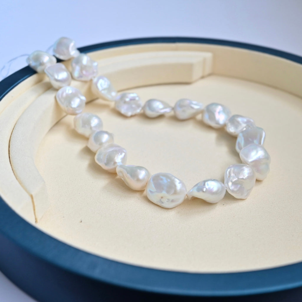 White Baroque Pearl Necklace