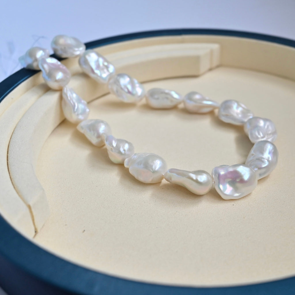 White Baroque Pearl Necklace