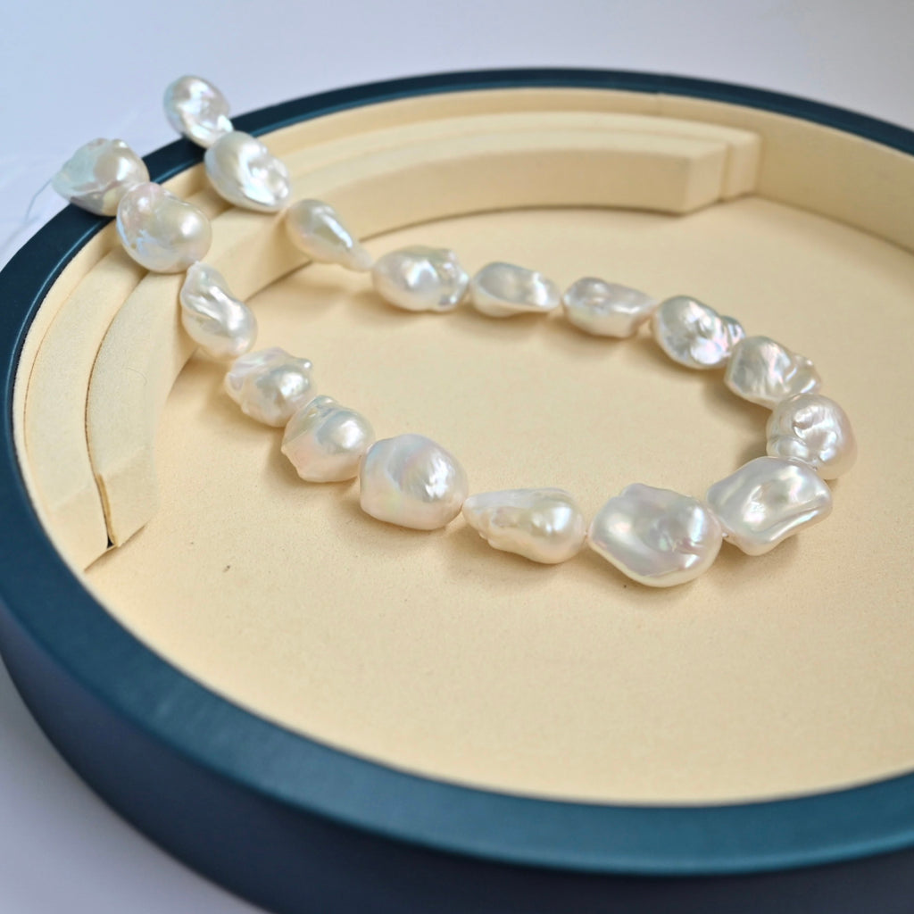 White Baroque Pearl Necklace