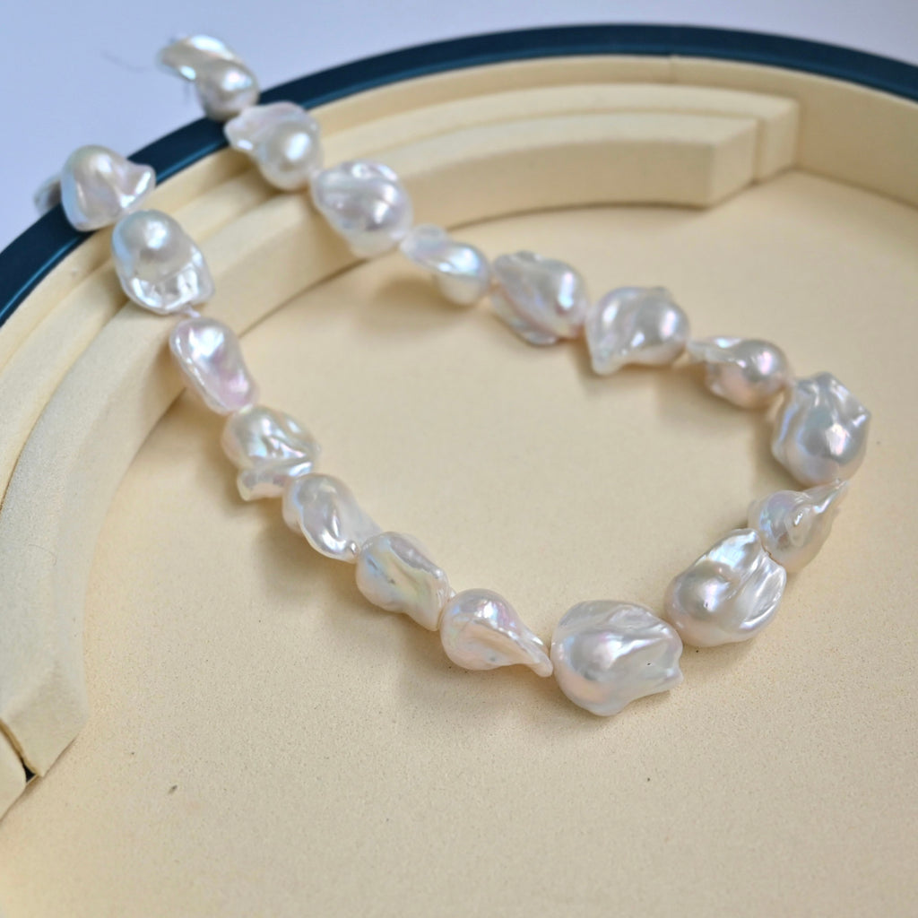 White Baroque Pearl Necklace