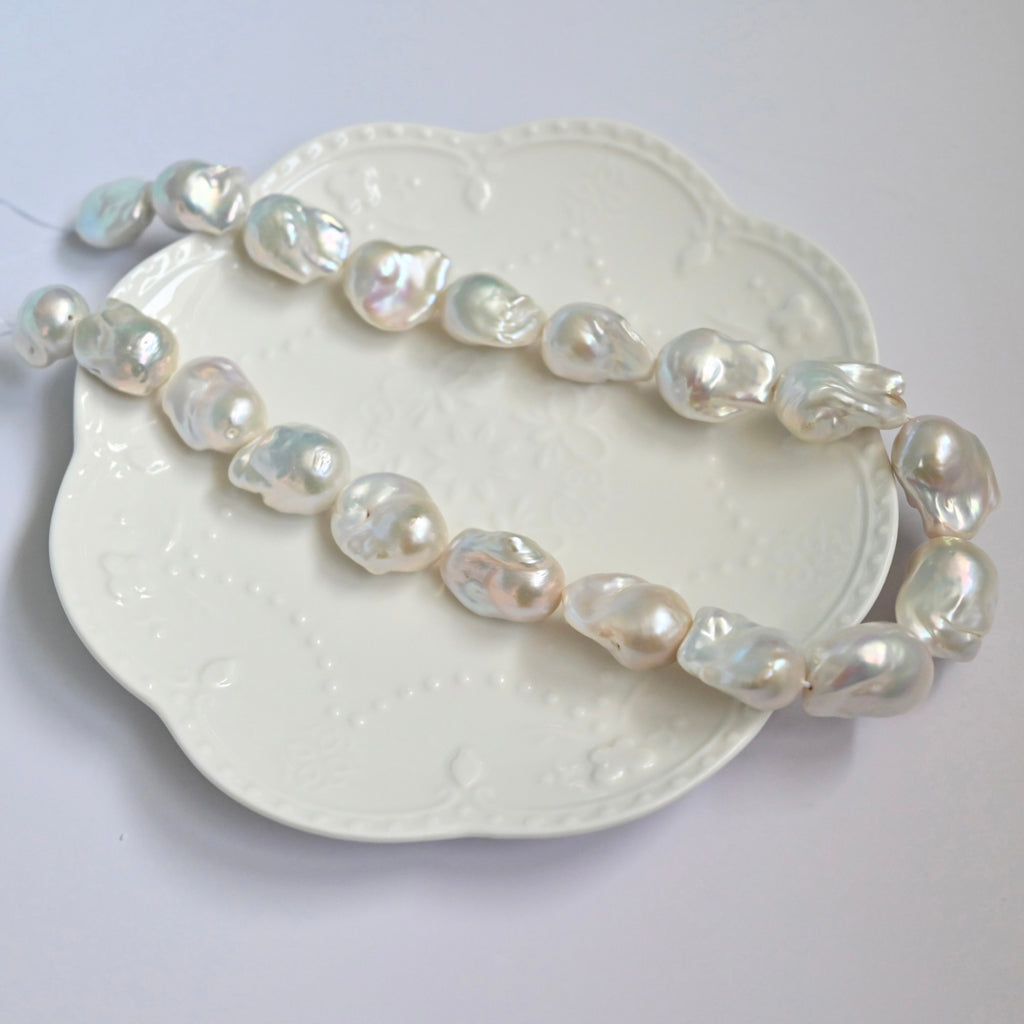 White Baroque Pearl Necklace