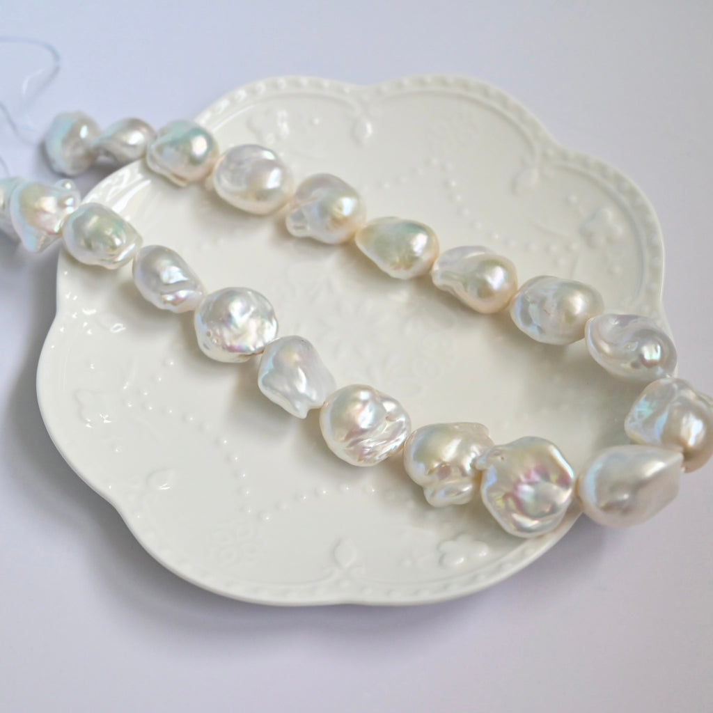 White Baroque Pearl Necklace