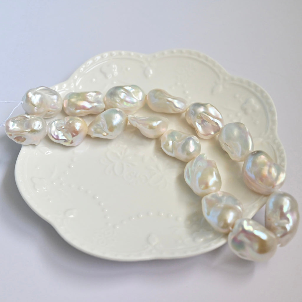 White Baroque Pearl Necklace