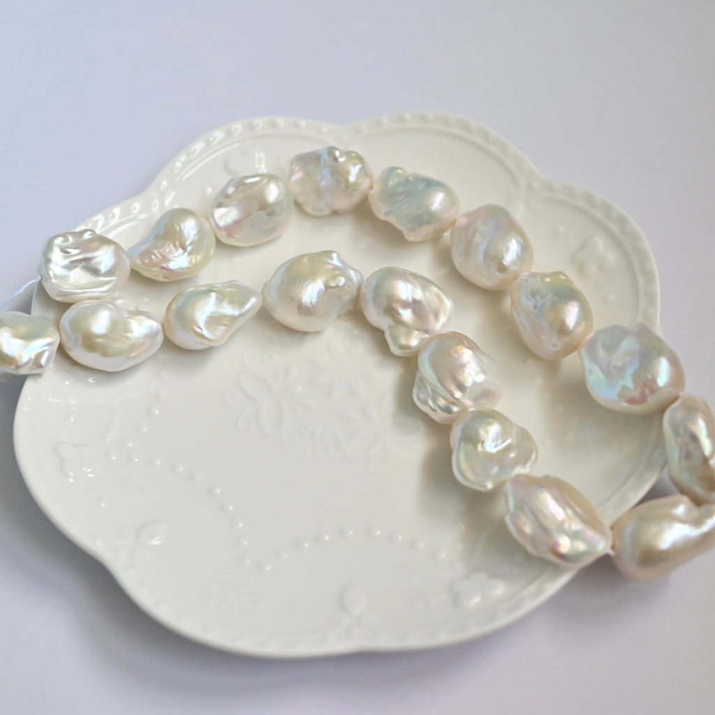 White Baroque Pearl Necklace