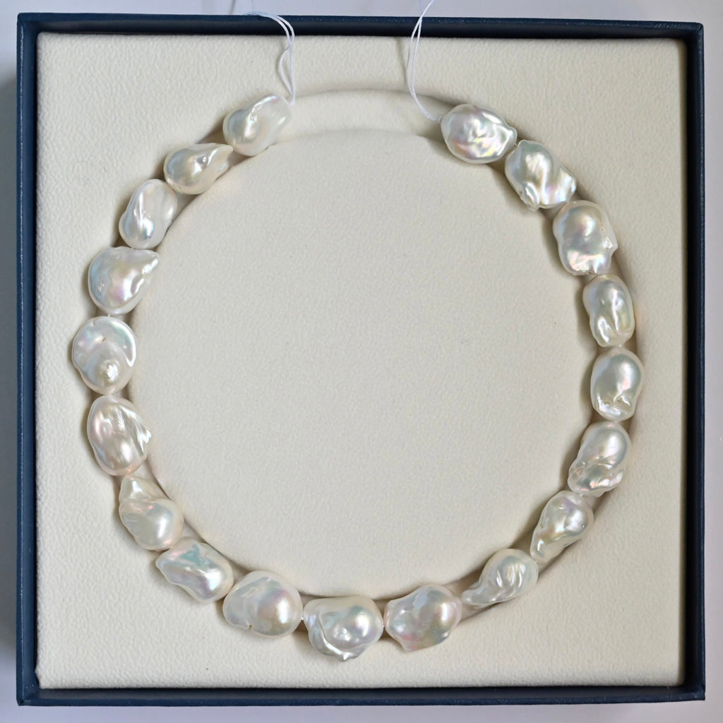 White Baroque Pearl Necklace