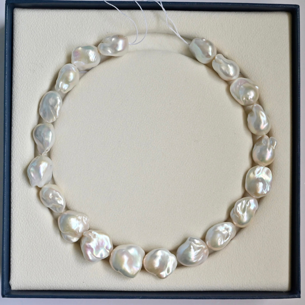 White Baroque Pearl Necklace