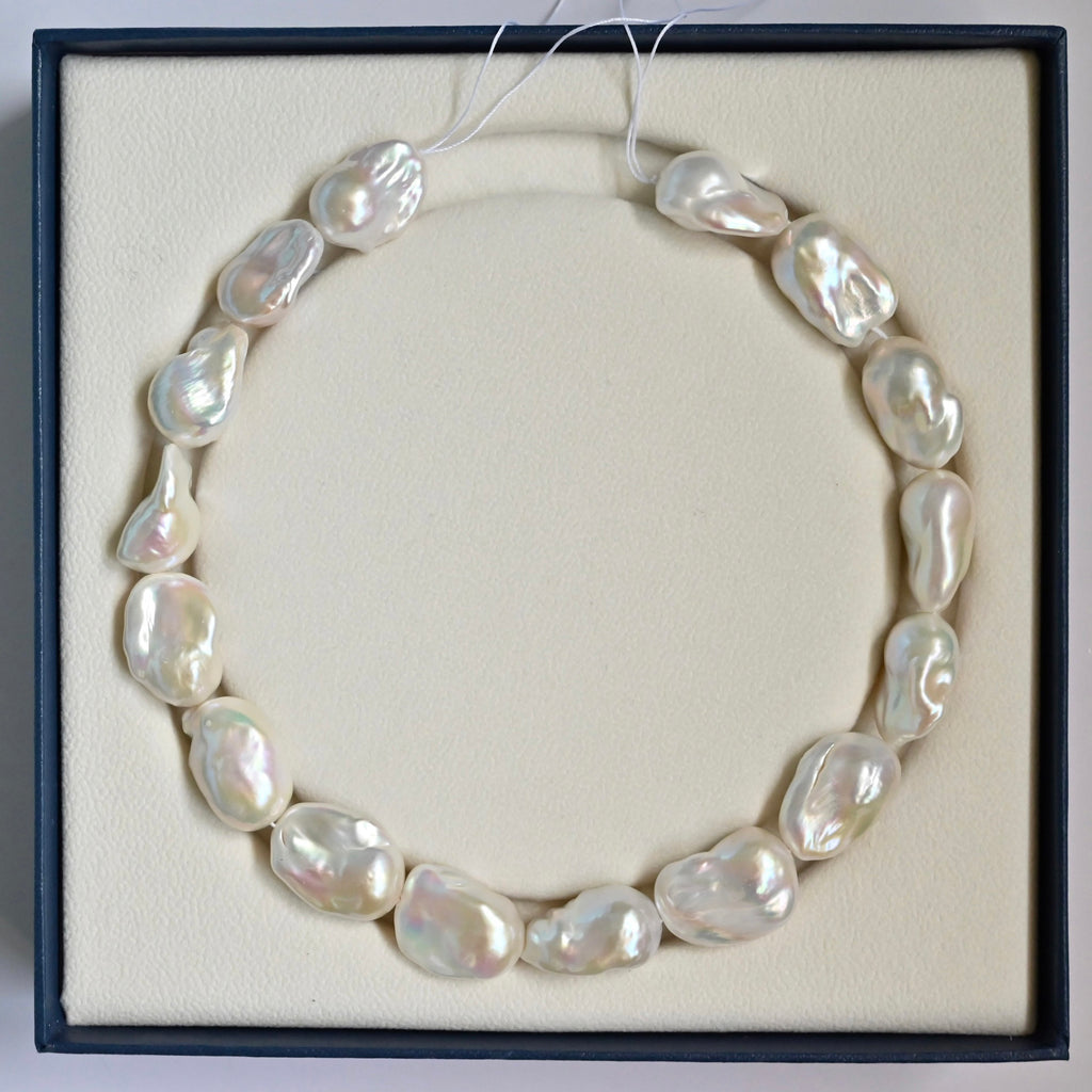 White Baroque Pearl Necklace