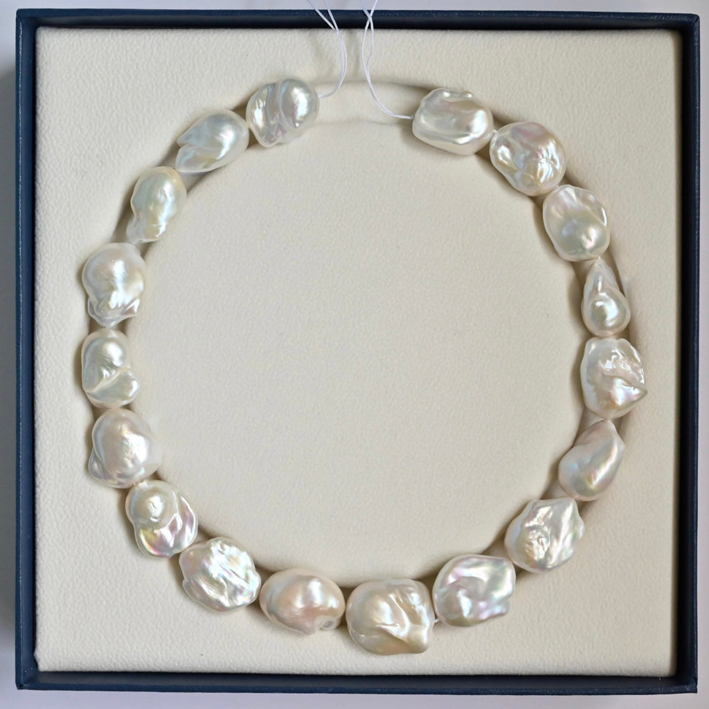 White Baroque Pearl Necklace
