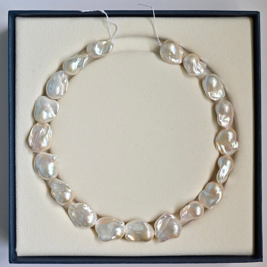 White Baroque Pearl Necklace
