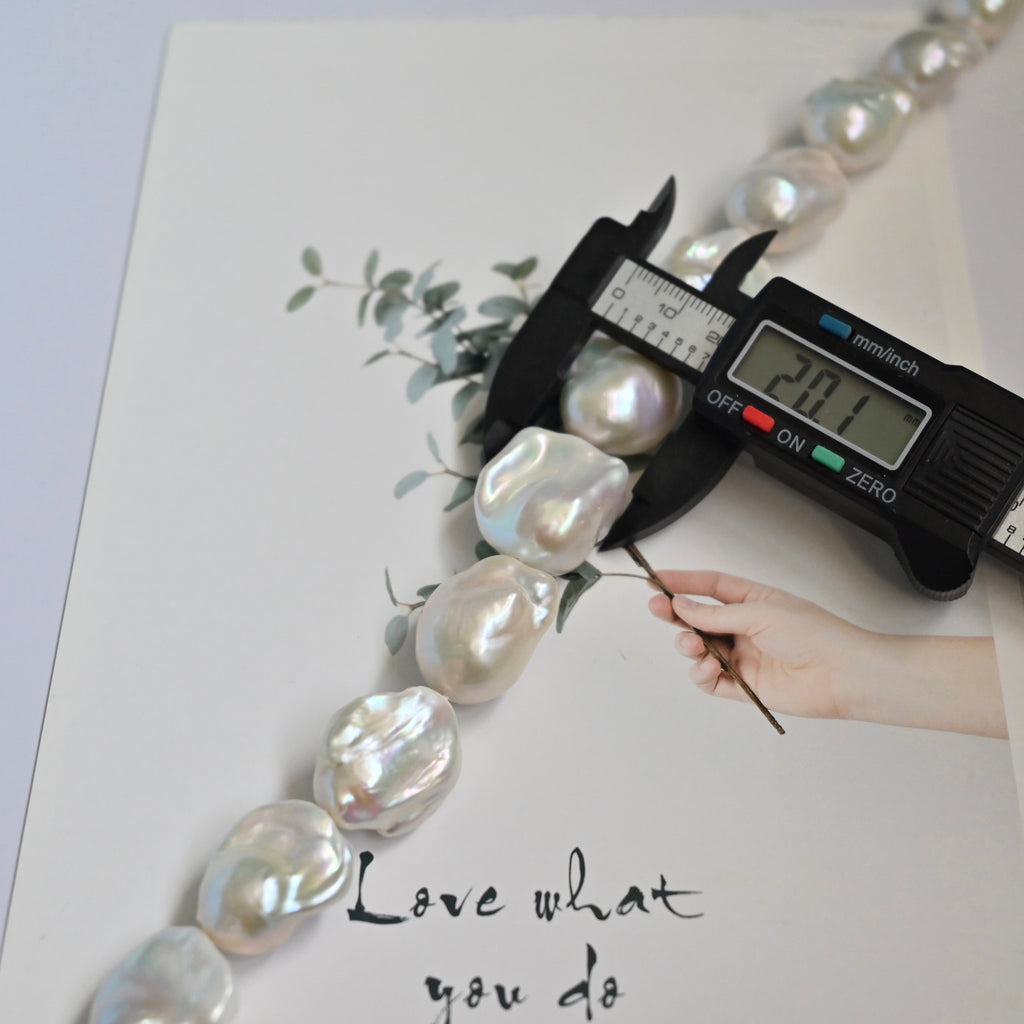 White Baroque Pearl Necklace