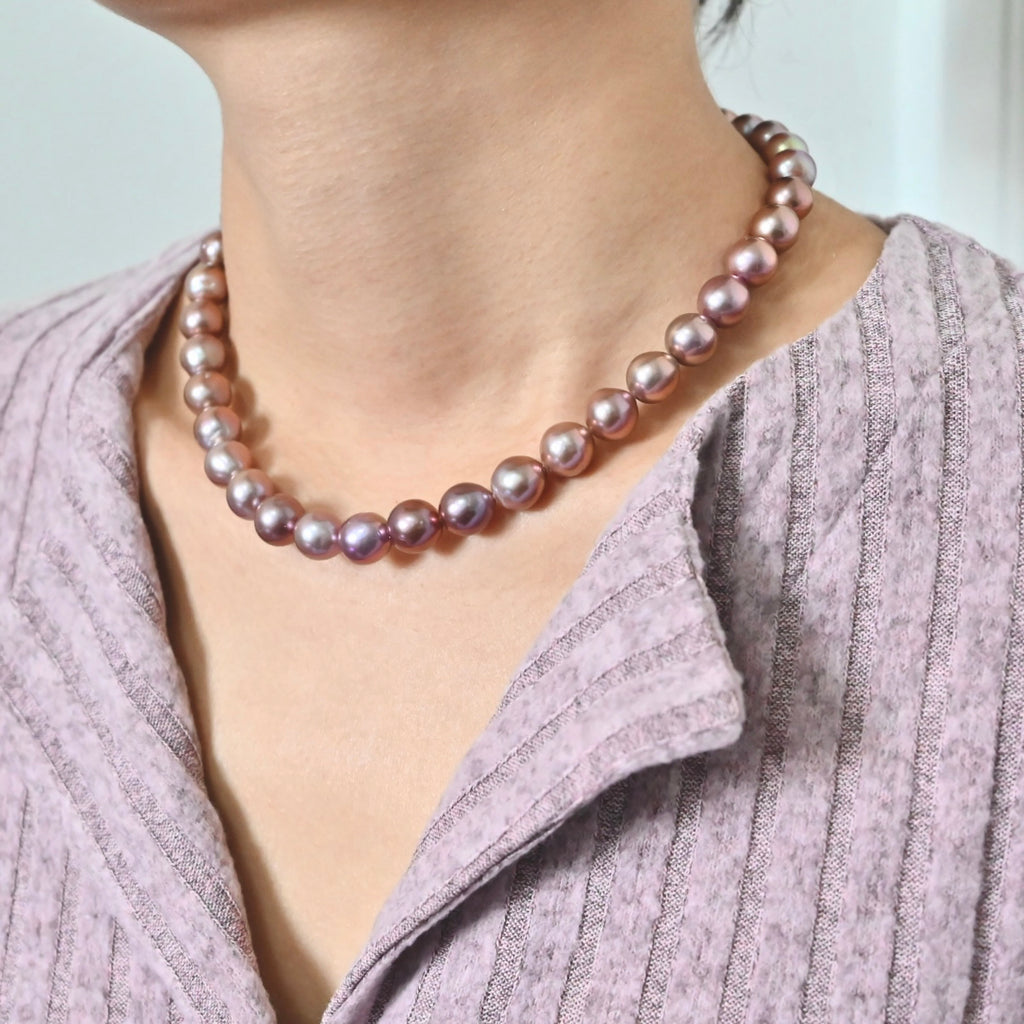 Purple Freshwater Pearl Necklace
