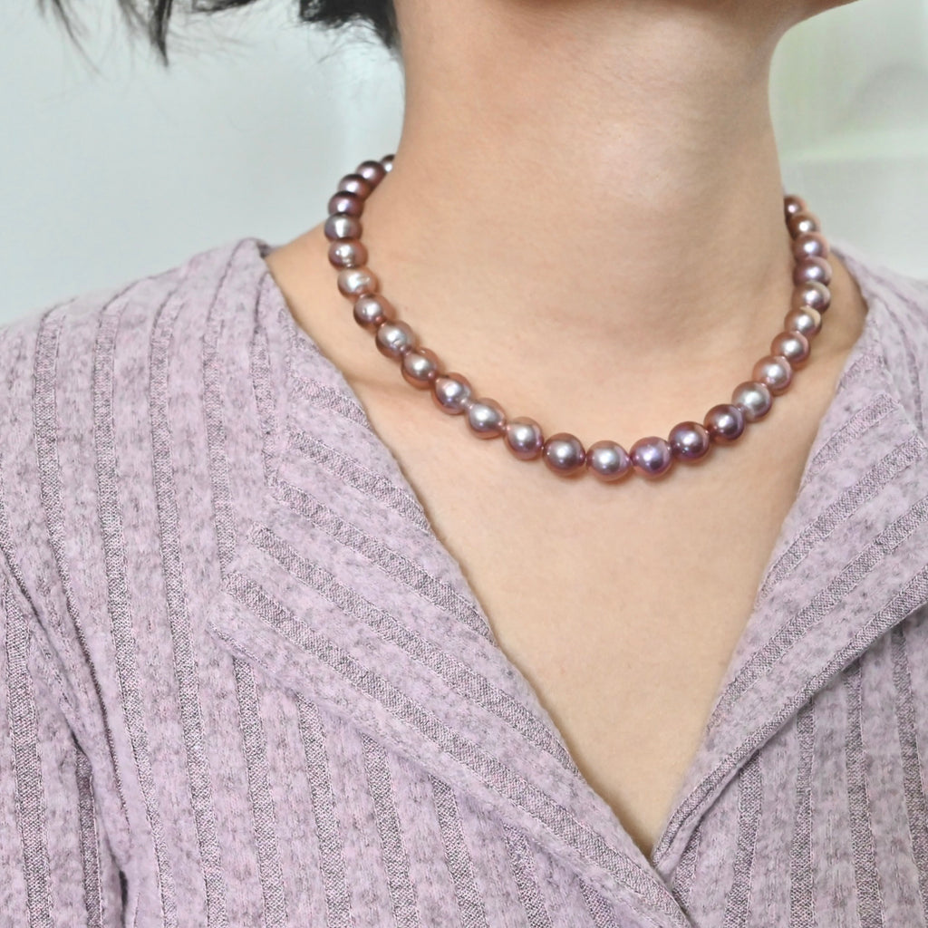 Purple Freshwater Pearl Necklace
