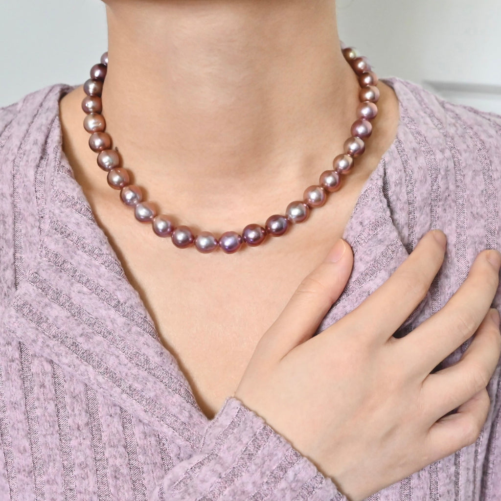 Purple Freshwater Pearl Necklace