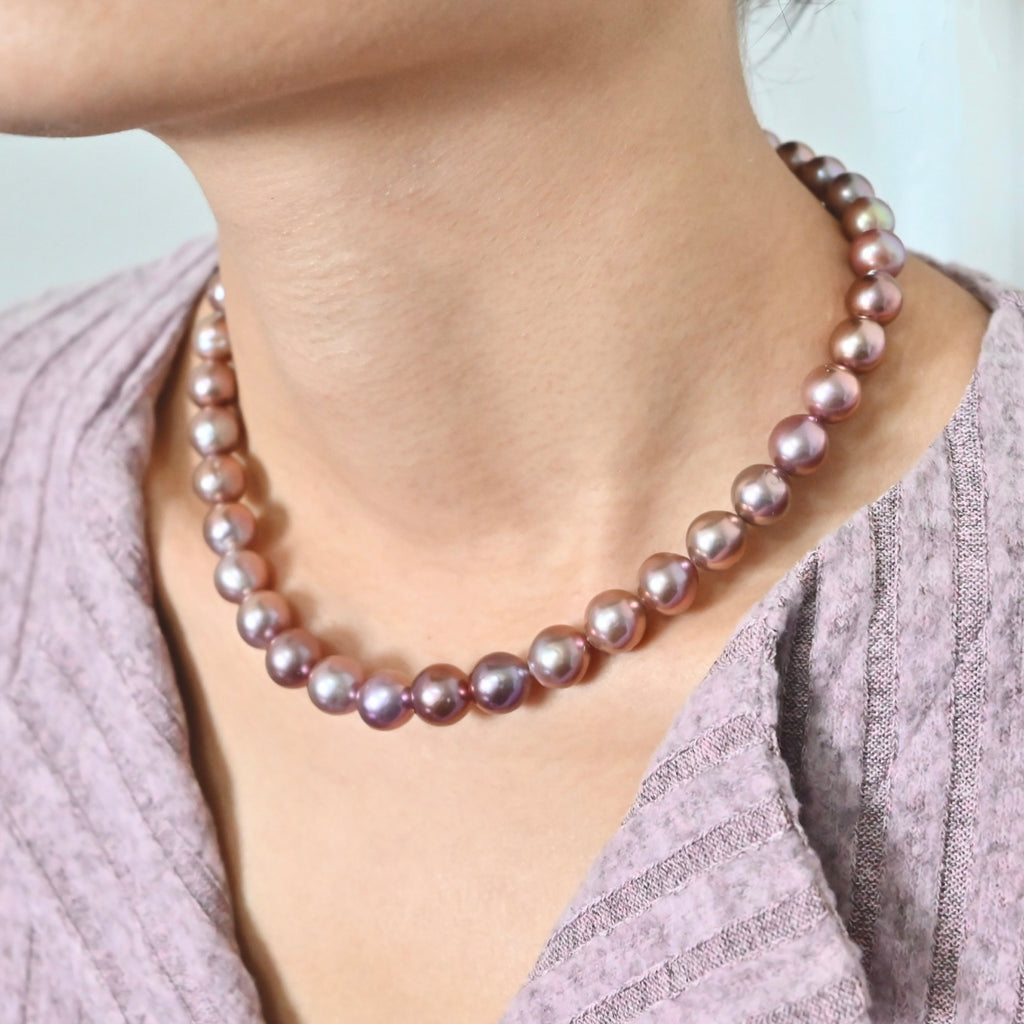 Purple Freshwater Pearl Necklace