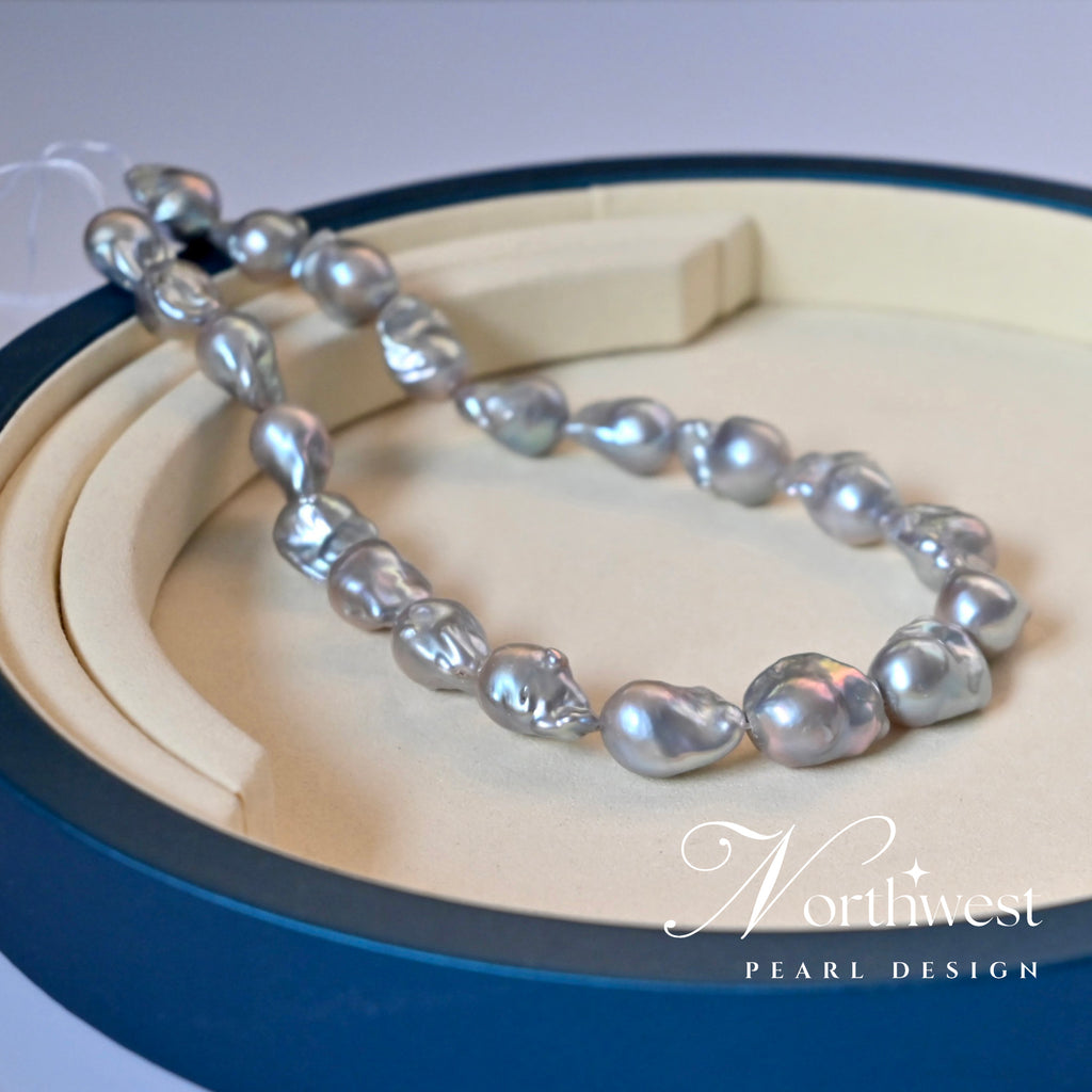 Gray Baroque Pearl Necklace
