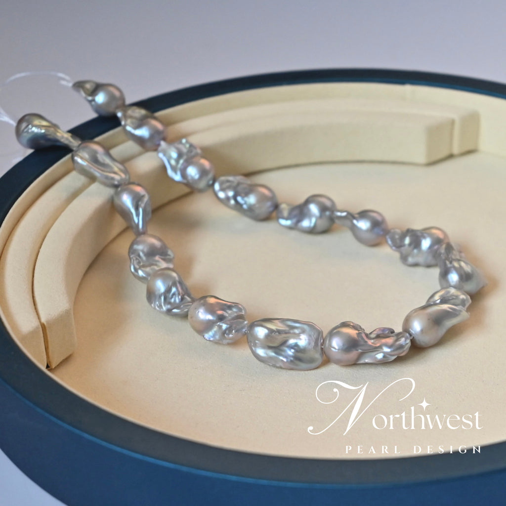 Gray Baroque Pearl Necklace