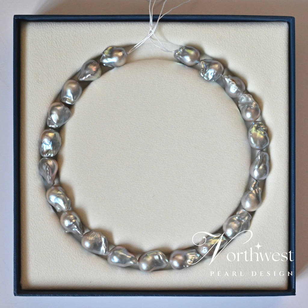 Gray Baroque Pearl Necklace
